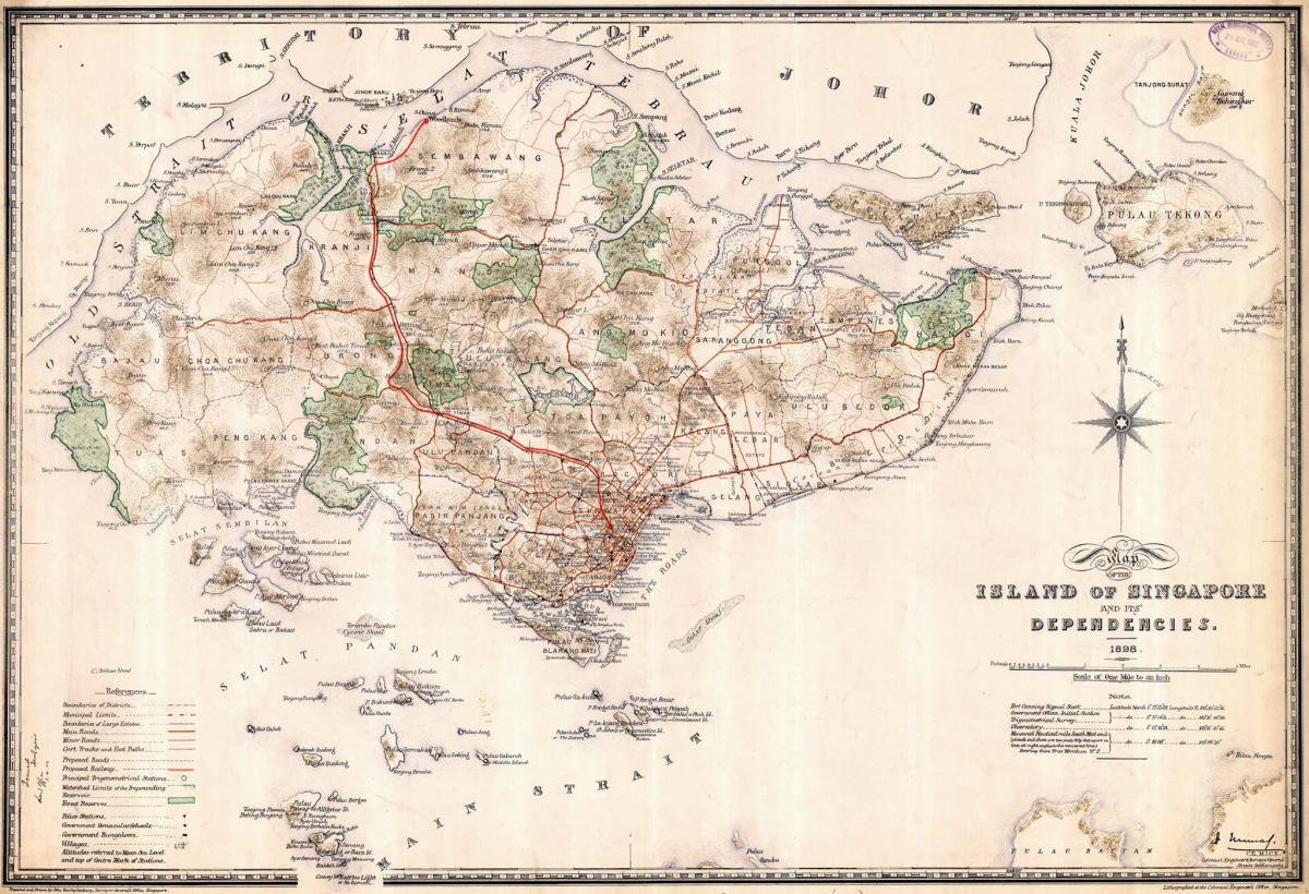 историческая карта Сингапура