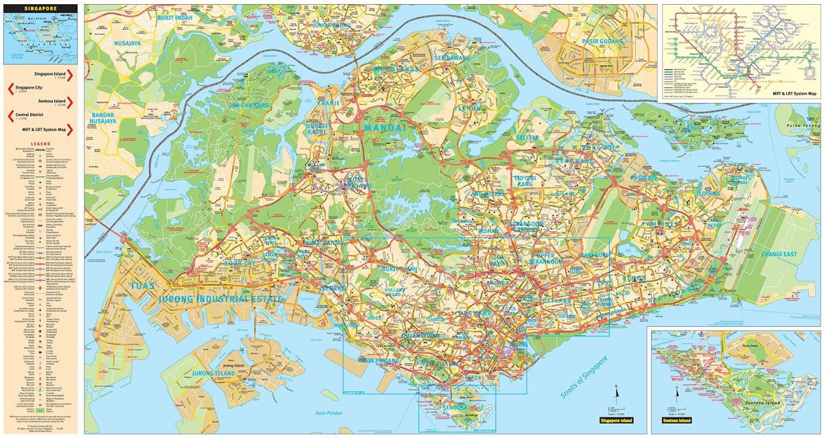 карта районов Сингапура